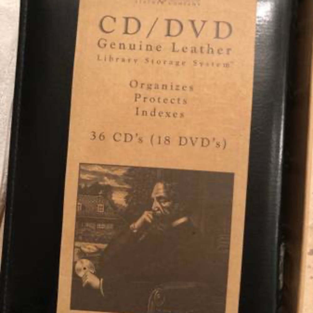 CD/DVD Vintage Real Leather Album from Italy